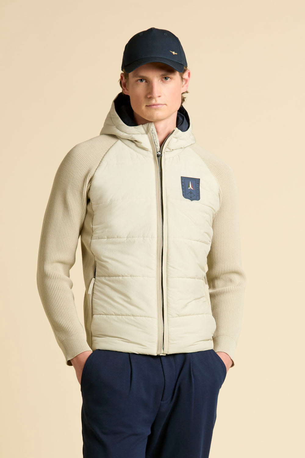 Aeronautica Militare Giacca uomo imbottita in nylon e maglia