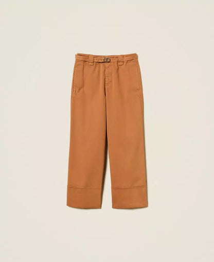 Twinset Pantalone donna cropped in bull