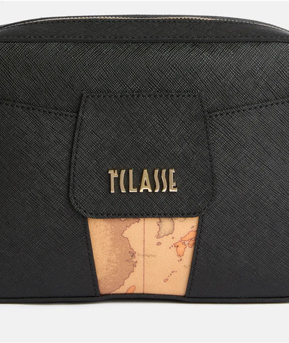 Windy City Damen-Schultertasche der 1. Klasse, Reporter-Stil, Schwarz