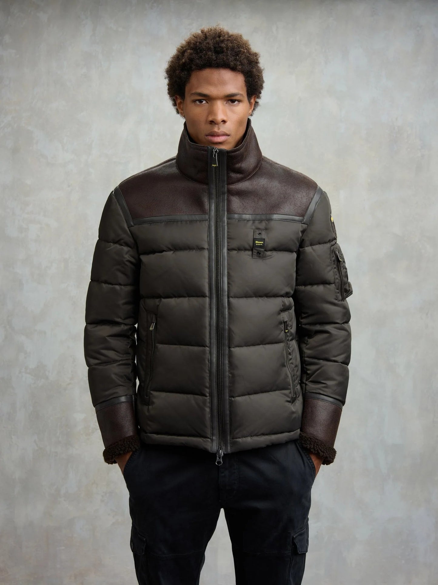 Blauer giubbino uomo giubbetto in nylon e montone eco

25WBLUC02028 007280 969