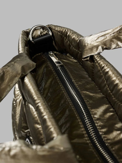 Blauer borsa donna padded nylon shopping bag