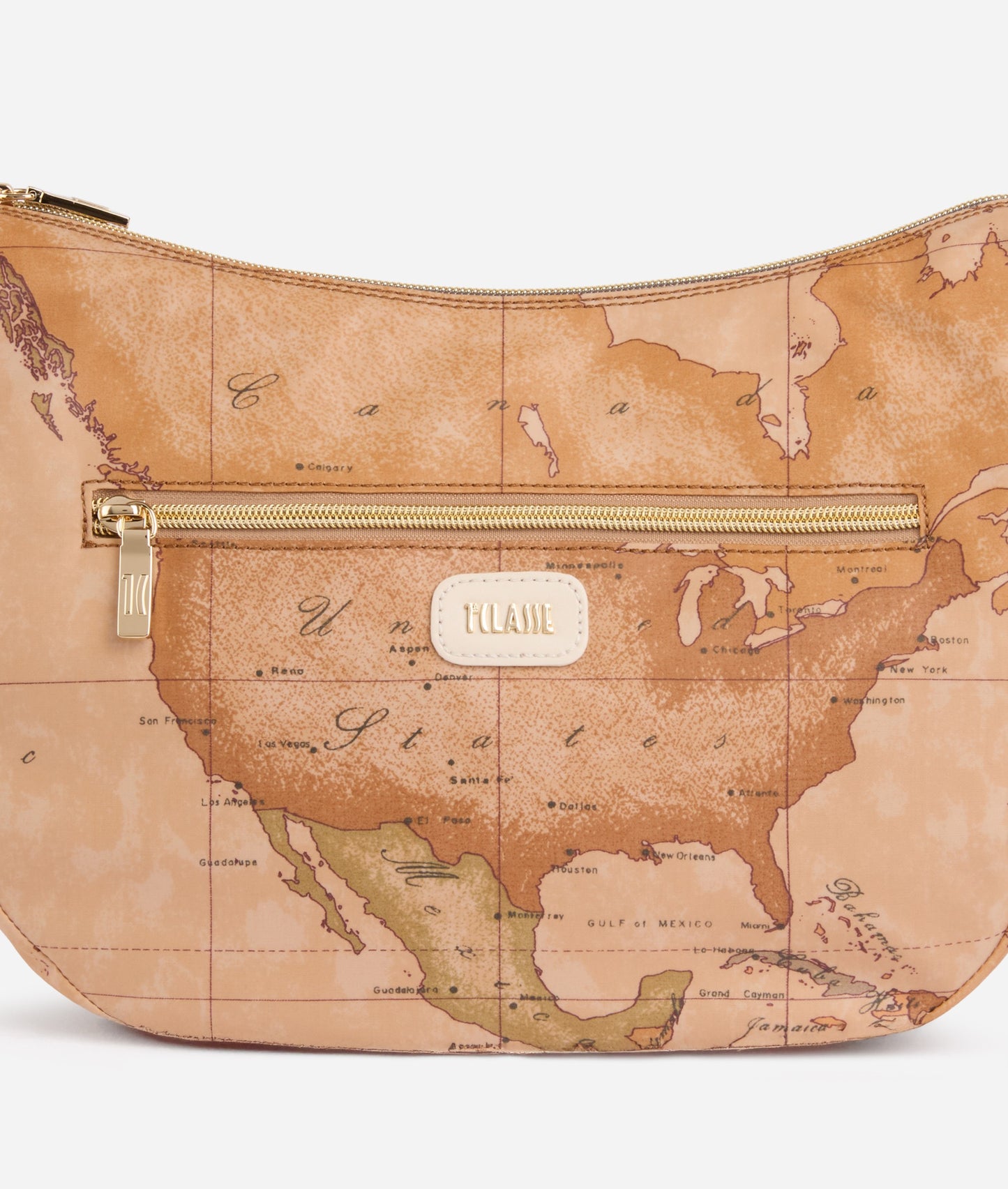 Borsa capiente donna stampa Geo Classic beige