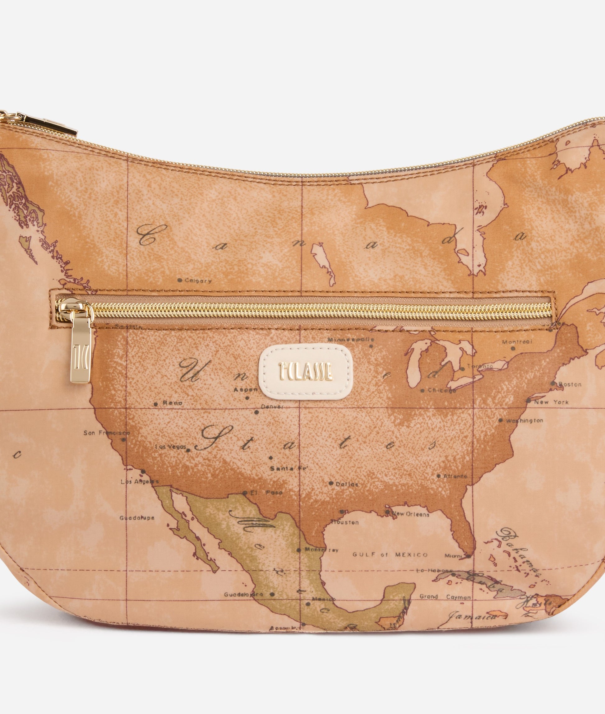 Borsa capiente donna stampa Geo Classic beige