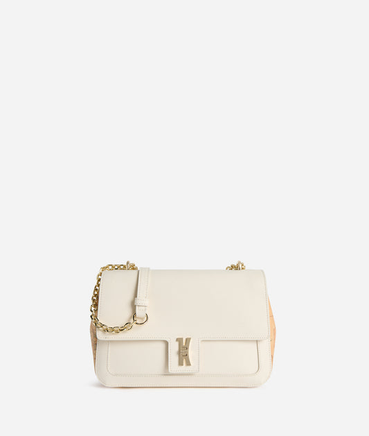 borsa 1a classe alviero martini bay lock bag avorio tracolla catena