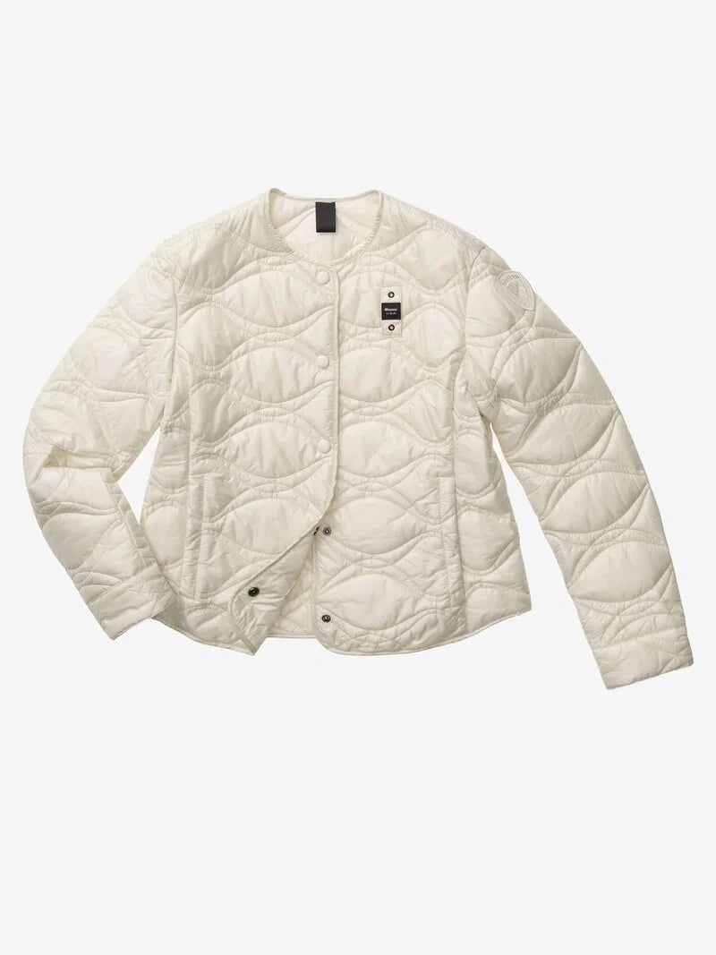 Blauer Women's White Quilted Jacket Dalrymple – Lightweight Spring Down Jacket 26SBLDC02175