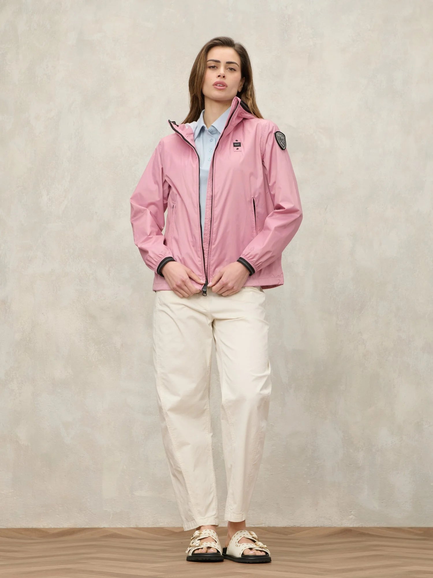 blauer giacca donna anawan rosa cappuccio