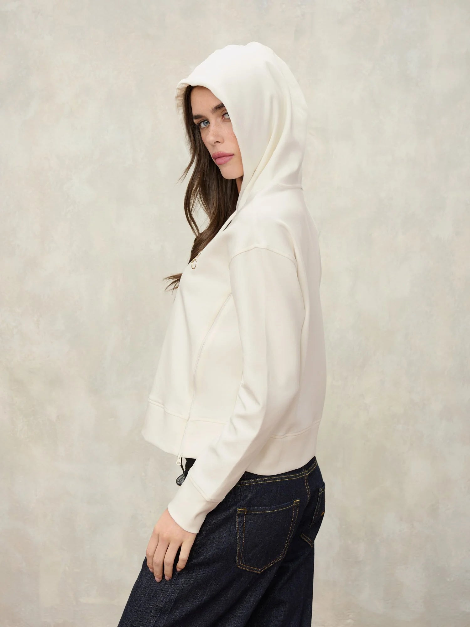 blauer felpa donna fayette vista laterale
