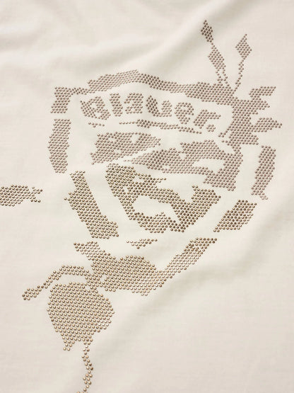 T-shirt donna Blauer Havey con scudo decorato in perline mod  Havey