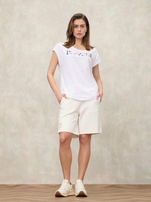 blauer t shirt donna bianca logo frontale
