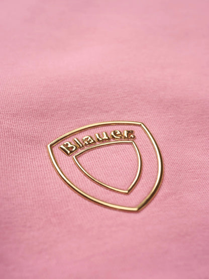 Women's Bermuda Shorts Blauer Lane 26SBLDP05058 with Drawstring and Logo – Pink