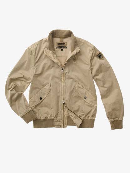 Bomber Blauer uomo beige modello Badger vista frontale