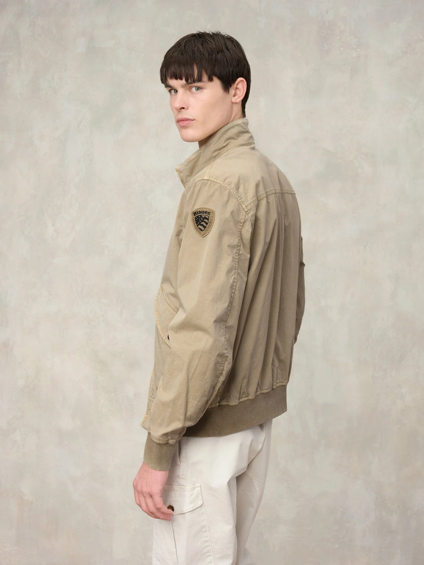 Retro bomber Blauer uomo con costine