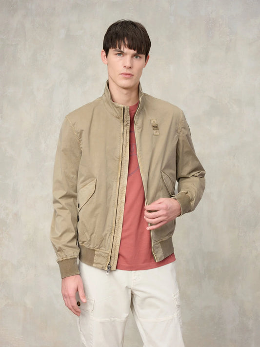 Bomber Blauer uomo beige modello Badger vista frontale