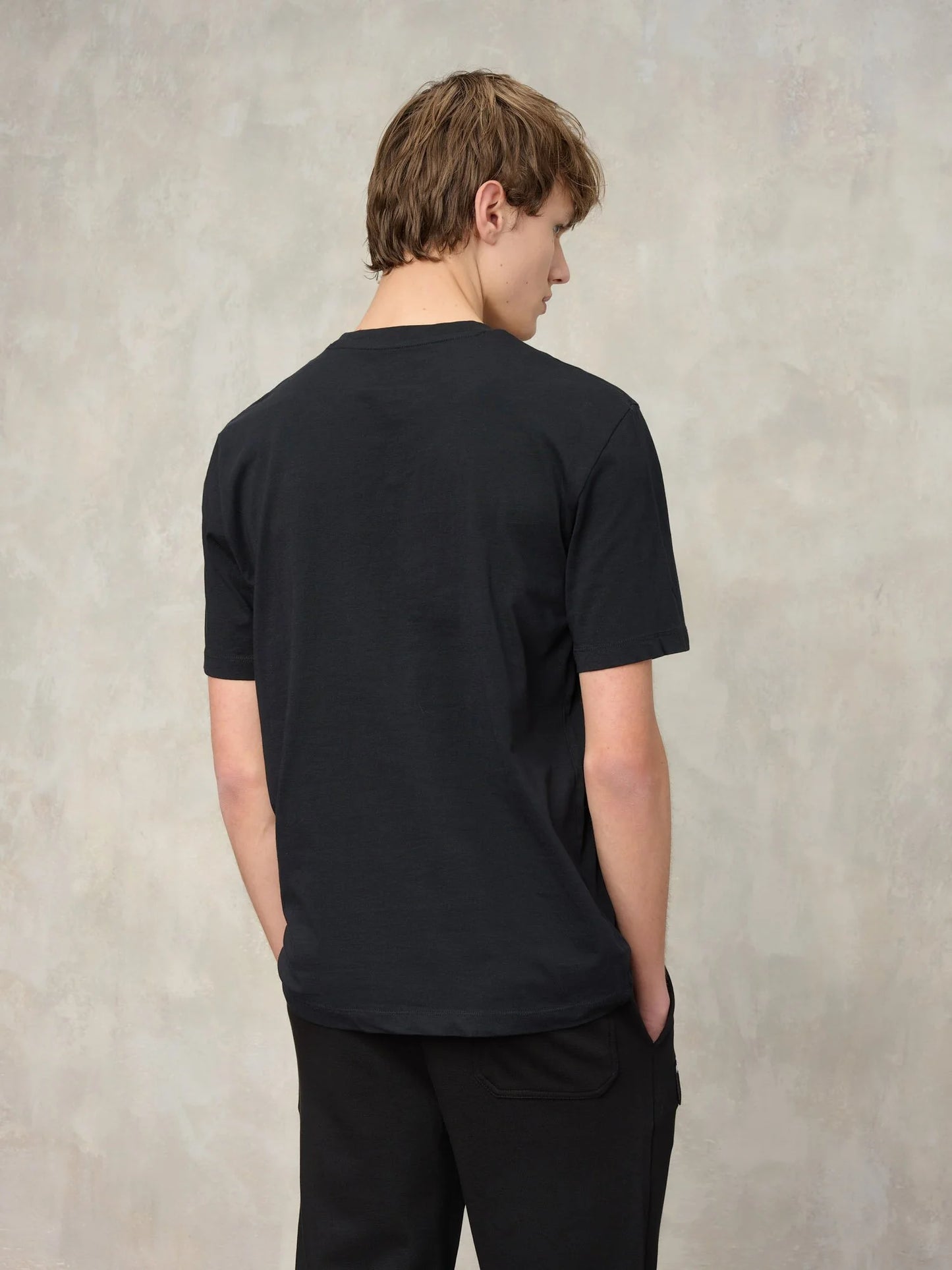 Men's T-shirt Blauer Ernst 26SBLUH02299 with front logo – Black