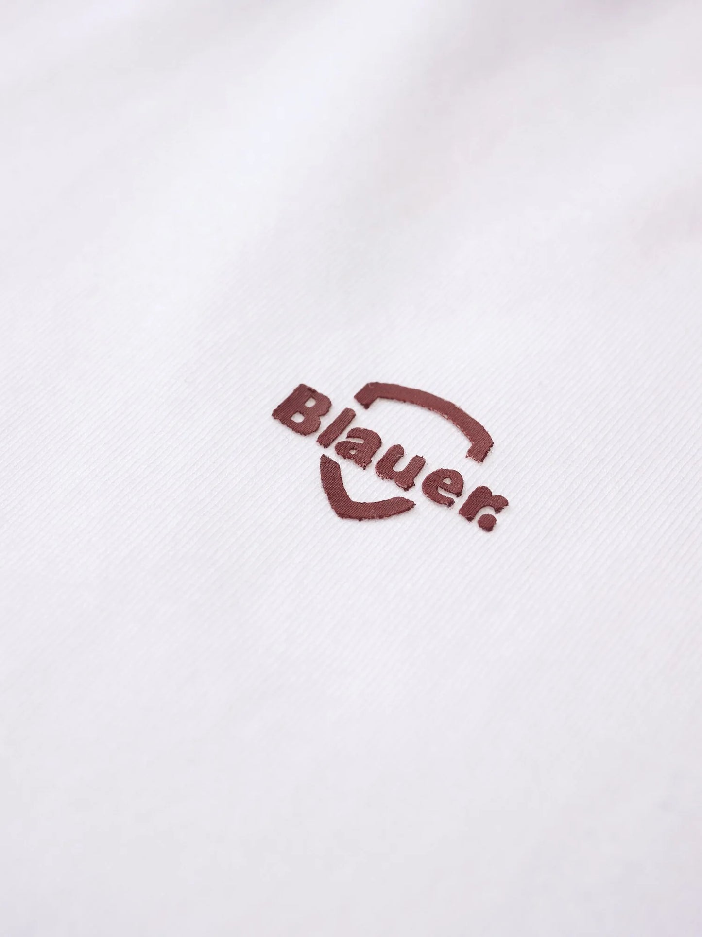 T-shirt Uomo Blauer Errol 26SBLUH02300 con logo minimal – Bianco