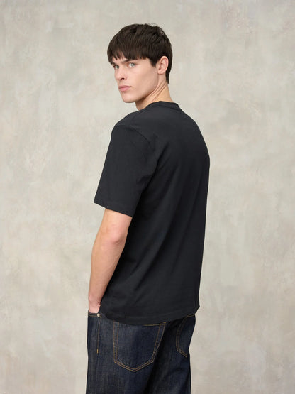 Men's Blauer Errol 26SBLUH02300 T-shirt with minimalist logo - Black