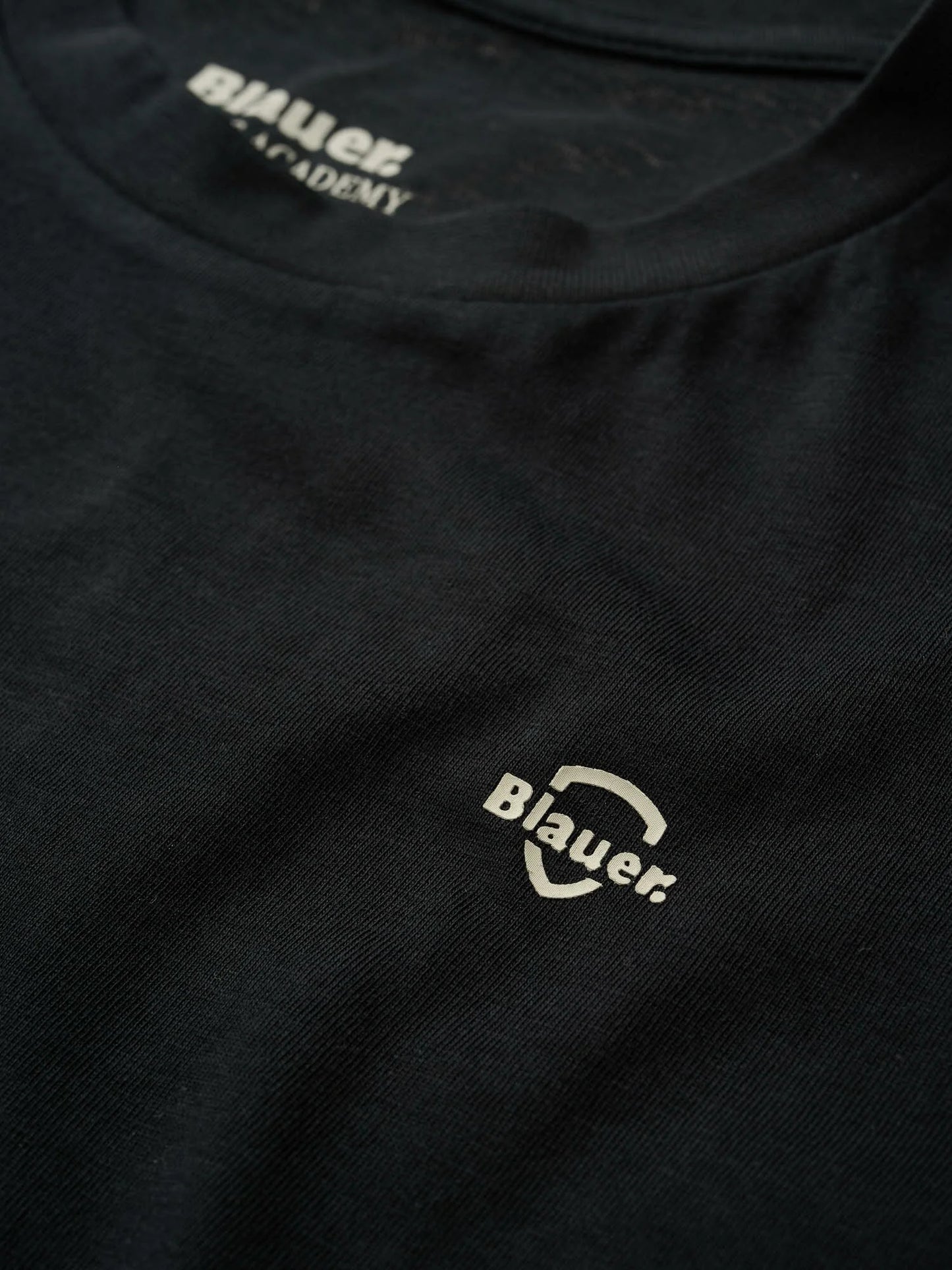 Men's Blauer Errol 26SBLUH02300 T-shirt with minimalist logo - Black