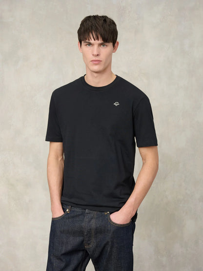 Men's Blauer Errol 26SBLUH02300 T-shirt with minimalist logo - Black
