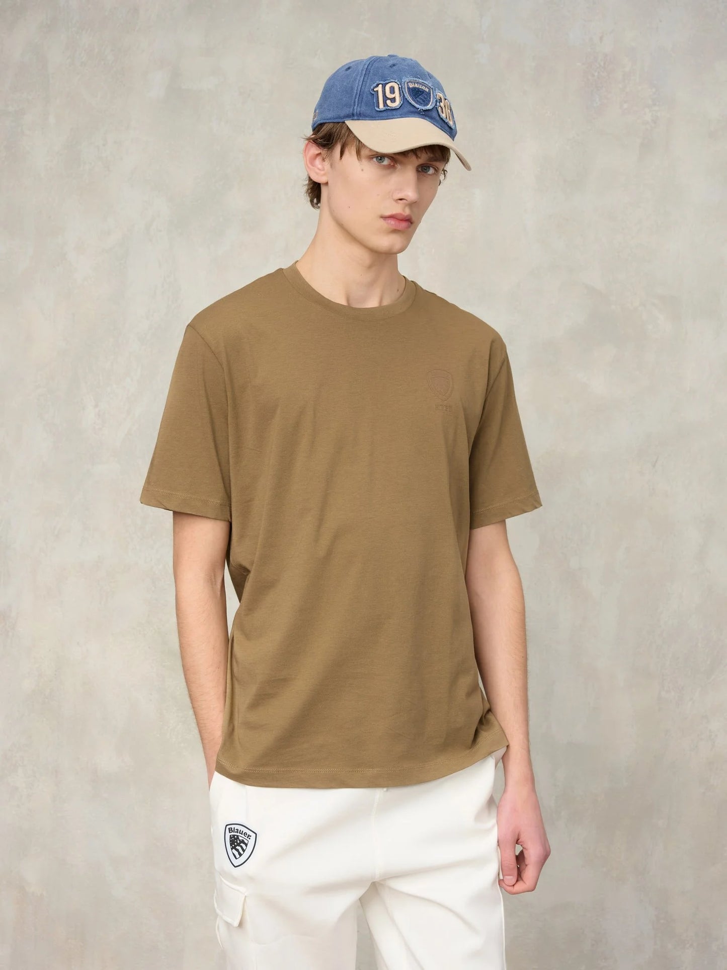 Men's Blauer Eutaw 26SBLUH02302 T-shirt with shield logo – Hazel