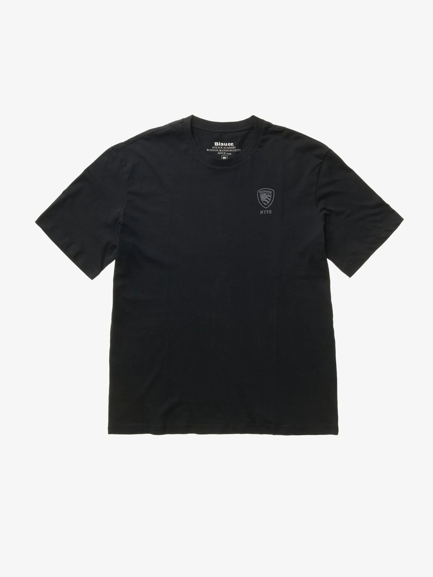 Men's T-shirt Blauer Eutaw 26SBLUH02302 with shield logo – Black