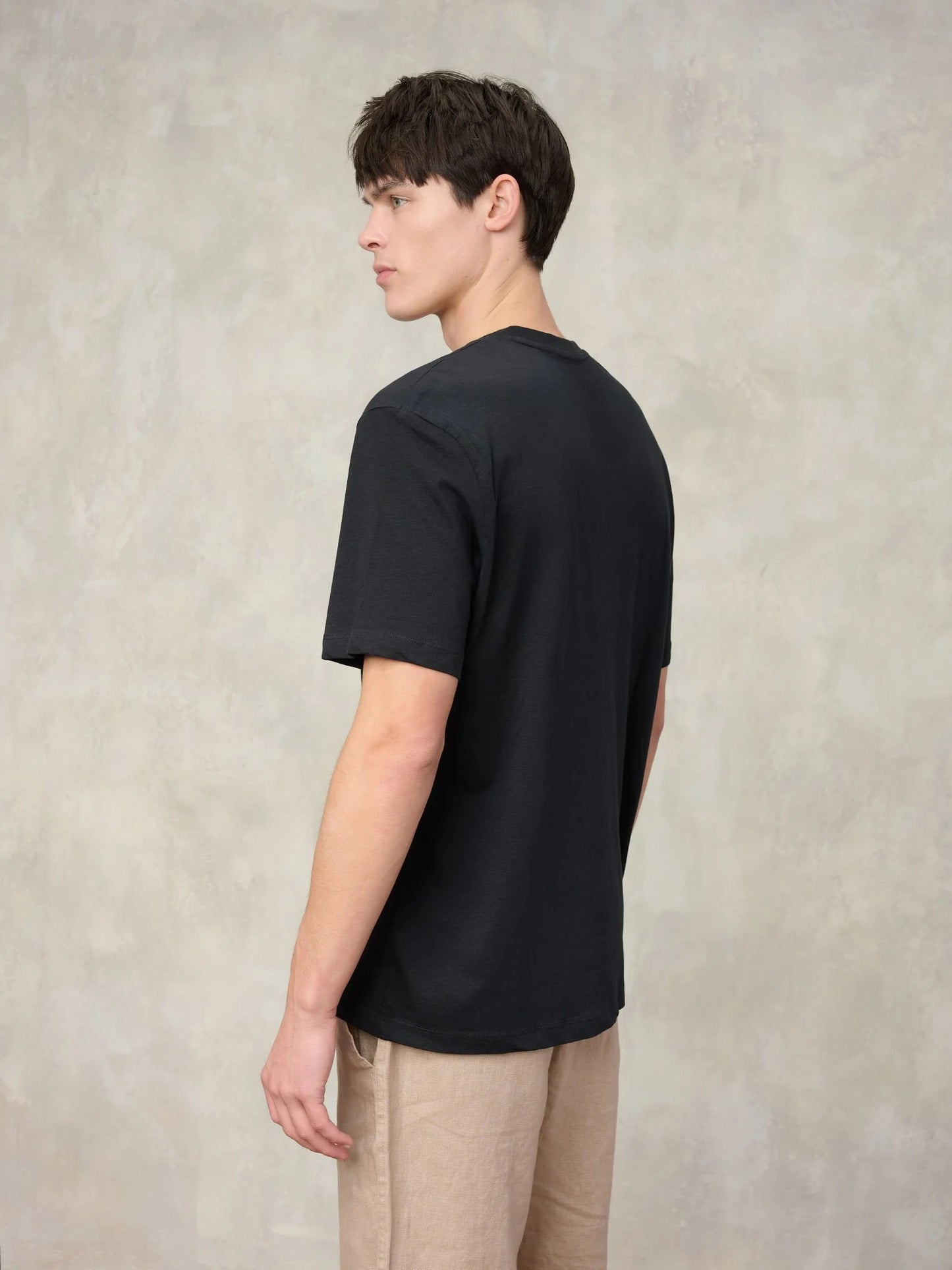 Men's T-shirt Blauer Eutaw 26SBLUH02302 with shield logo – Black