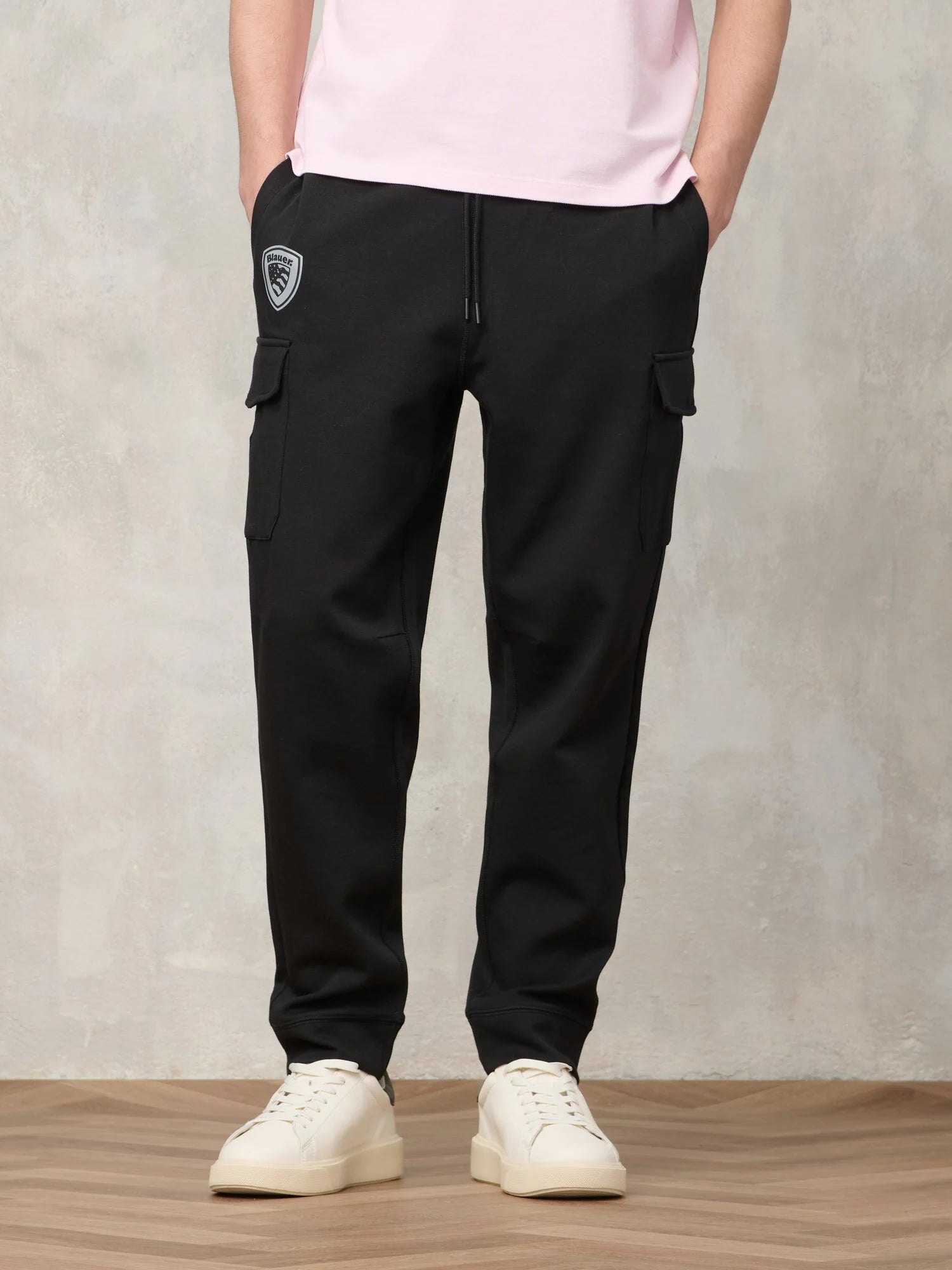Pantalone cargo Blauer uomo nero vista frontale