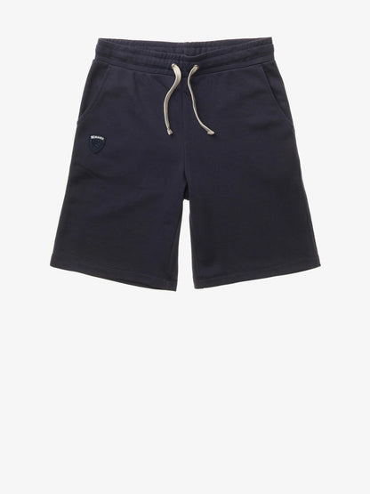 Men's Blauer Summer 26SBLUP05244 Bermuda Shorts with Drawstring and Logo - Blue