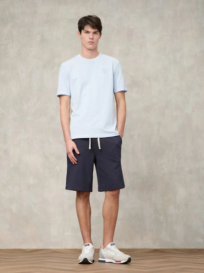 Men's Blauer Summer 26SBLUP05244 Bermuda Shorts with Drawstring and Logo - Blue