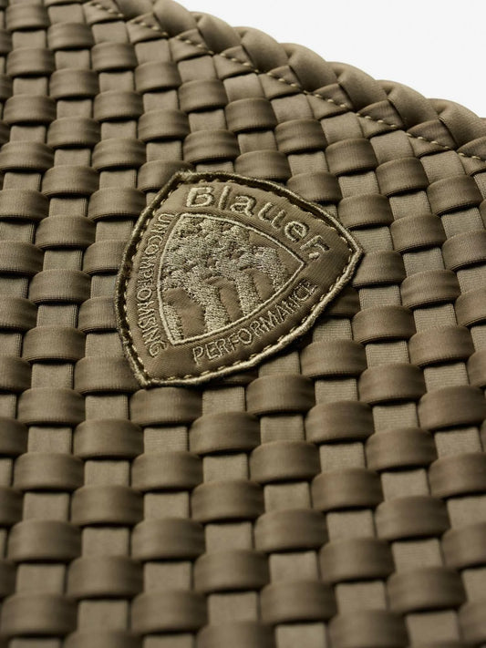 blauer pochette donna intrecciata militare
