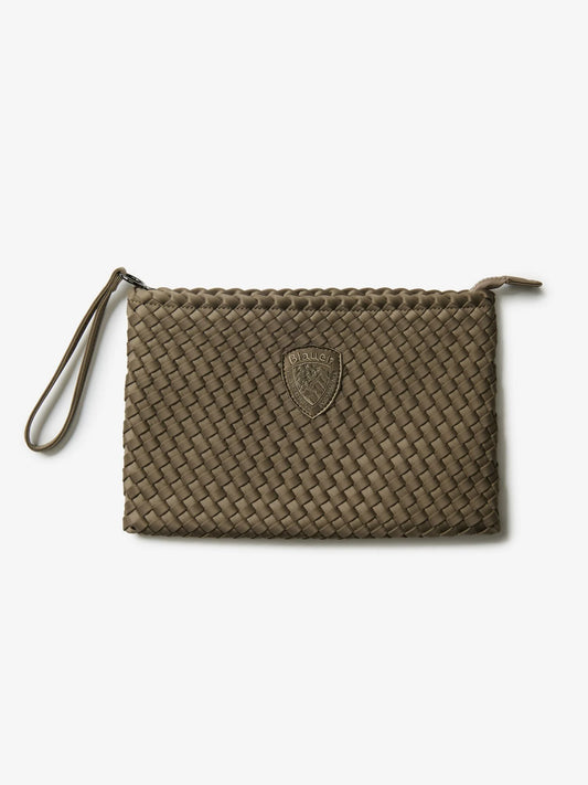 blauer pochette donna intrecciata militare
