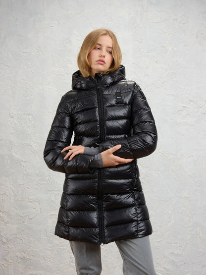Blauer giubbotto lungo Donna modello Adelaide 26WBLDK02073-006648 999EI