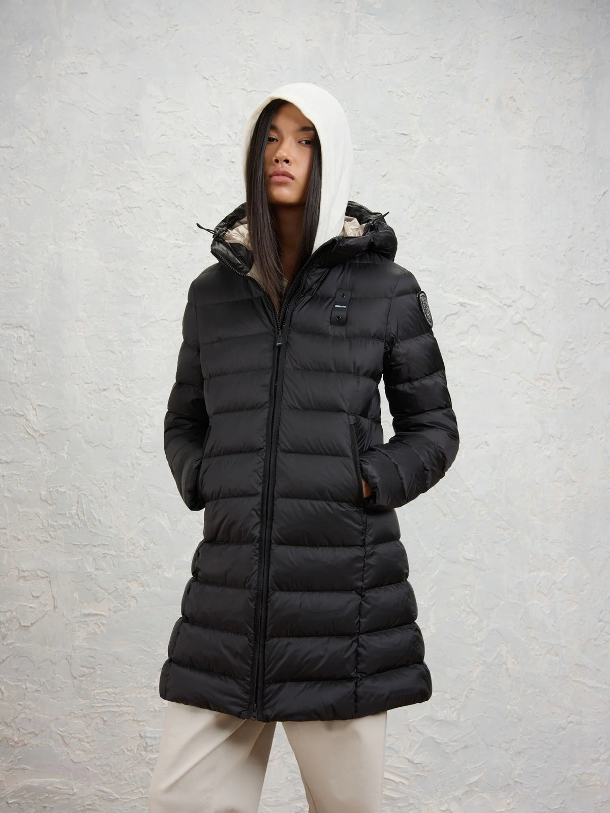 Blauer piumino lungo Donna modello Agnes 26WBLDK03039-006047 - CRDS 999EI