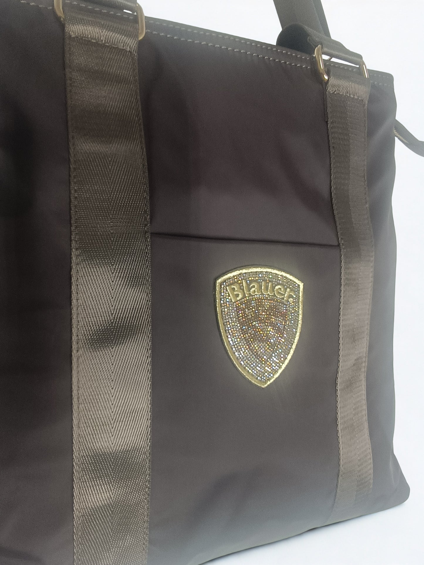 dettaglio logo Blauer su tote bag