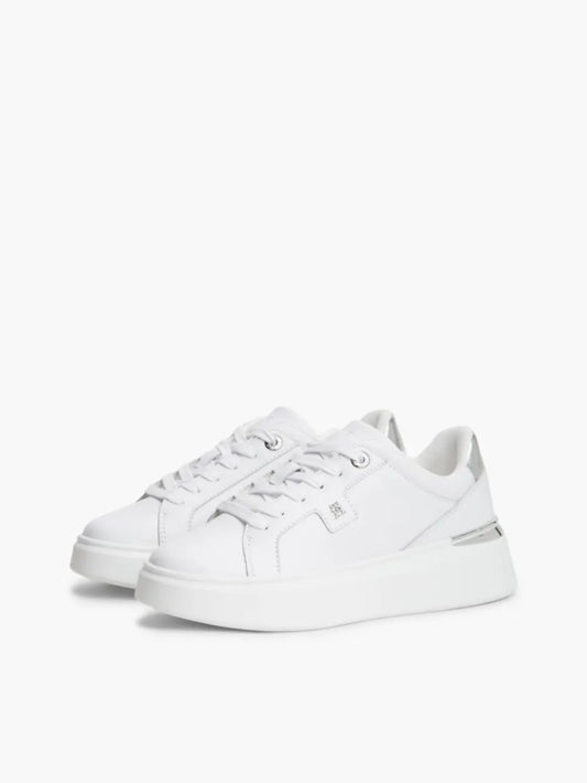 Tommy Hilfiger scarpe donna in pelle Th platform chic sneaker FW0FW096260IO - immagine 2