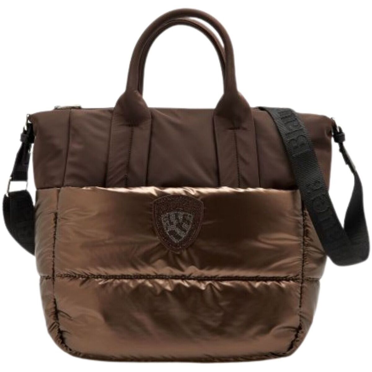 Blauer Borsa donna Polyester nylon tote bag F6QUARTXL01/PAD DARK BROWN