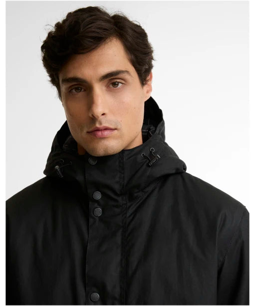 Barbour International capospalla uomo everrett wax jacket wat cot outw MWX2605-BK71 - immagine 4