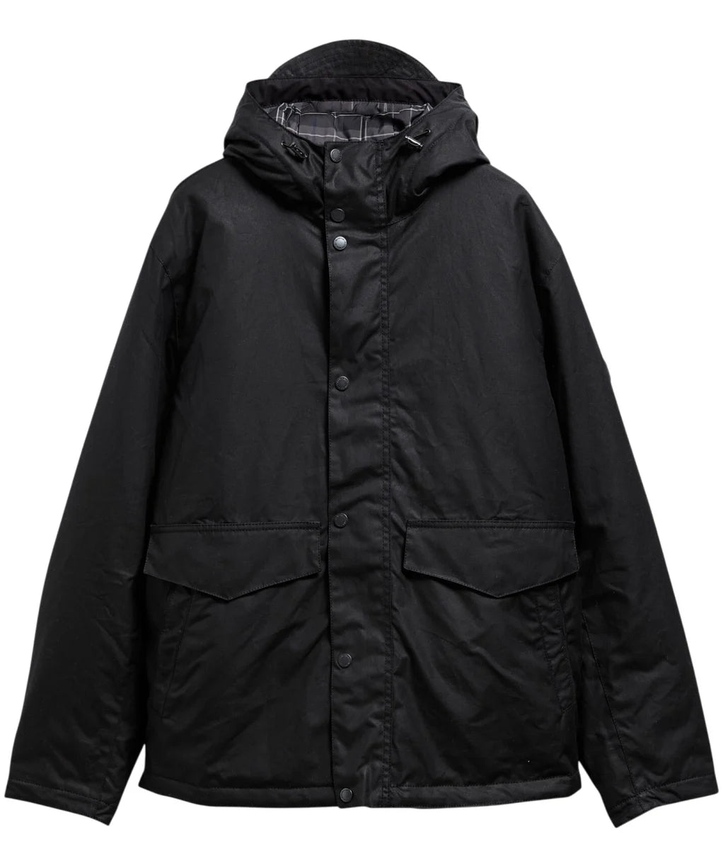 Barbour International capospalla uomo everrett wax jacket wat cot outw MWX2605-BK71 - immagine 6