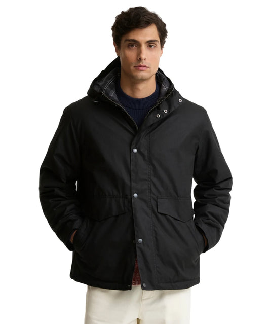 Barbour International capospalla uomo everrett wax jacket wat cot outw MWX2605-BK71 - immagine 1