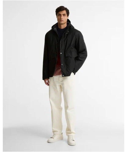 Barbour International capospalla uomo everrett wax jacket wat cot outw MWX2605-BK71 - immagine 7