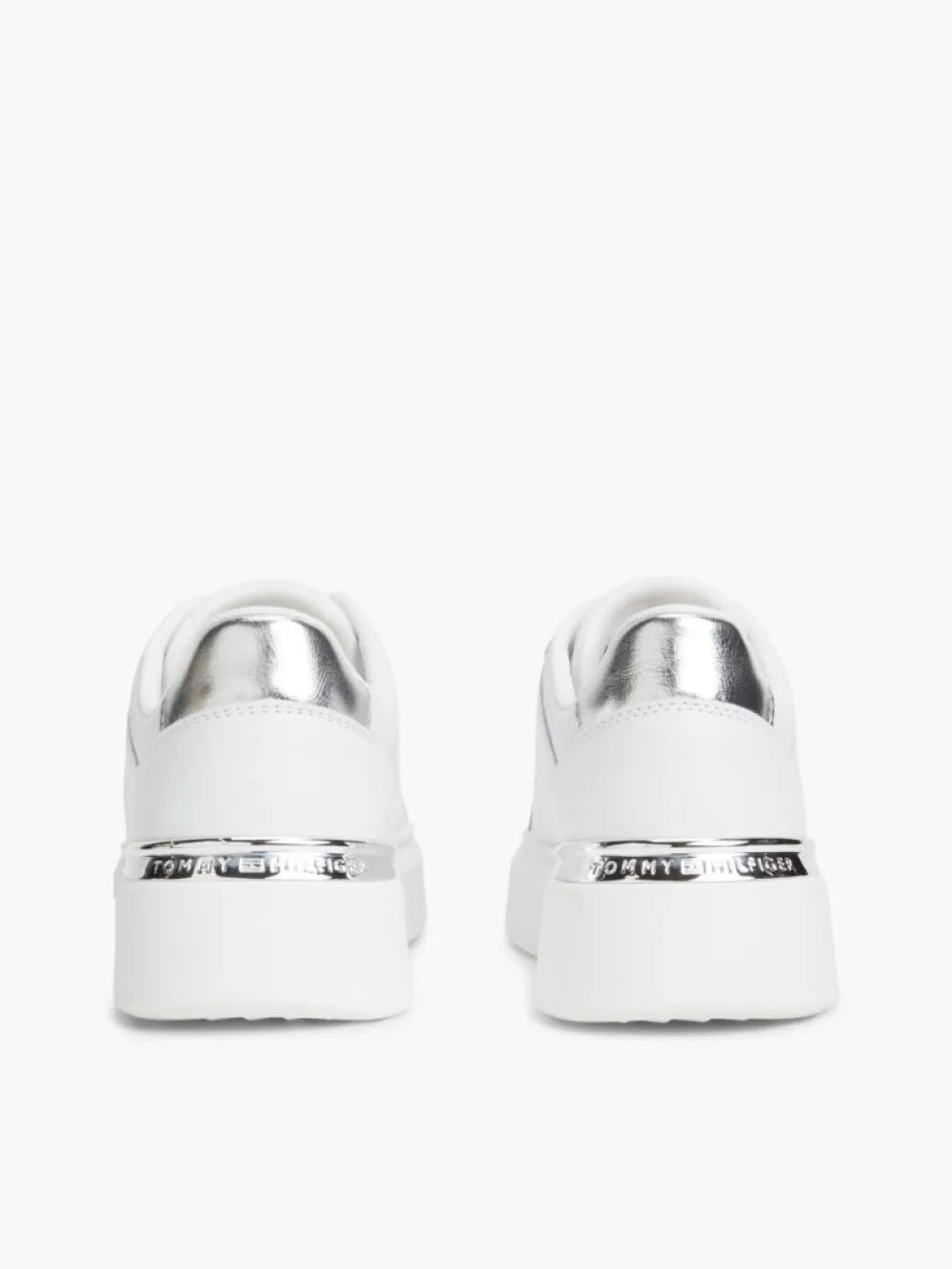 Tommy Hilfiger scarpe donna in pelle Th platform chic sneaker FW0FW096260IO - immagine 4