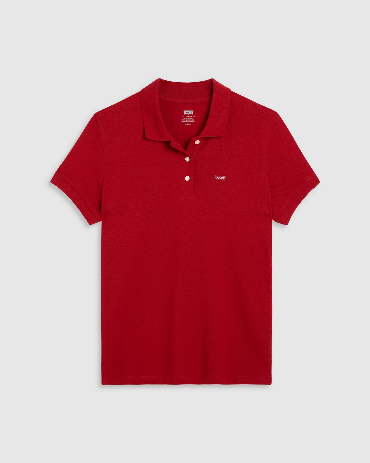 Levi's Polo Donna Slim Fit Rossa in Cotone Stretch 525990083