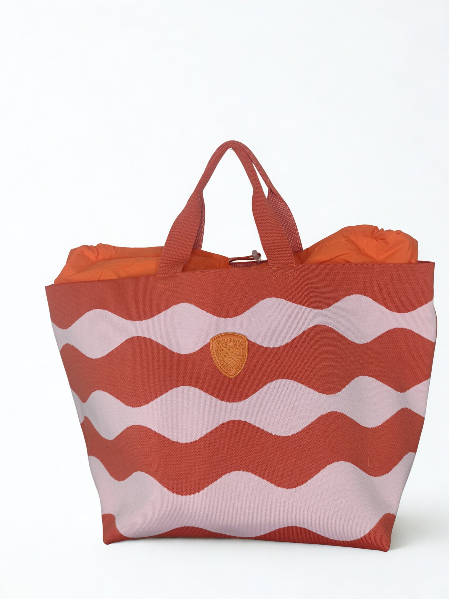 borsa tote Blauer donna orange pink knitted frontale