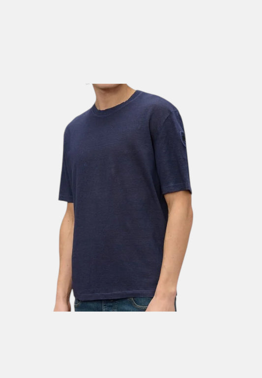 Blauer T-shirt uomo in filo  26SBLUH02121_007451_890 mod Haul dyed