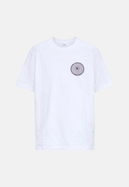Blauer T-shirt uomo 26SBLUH02237 mod. Wallance Bianco Neve