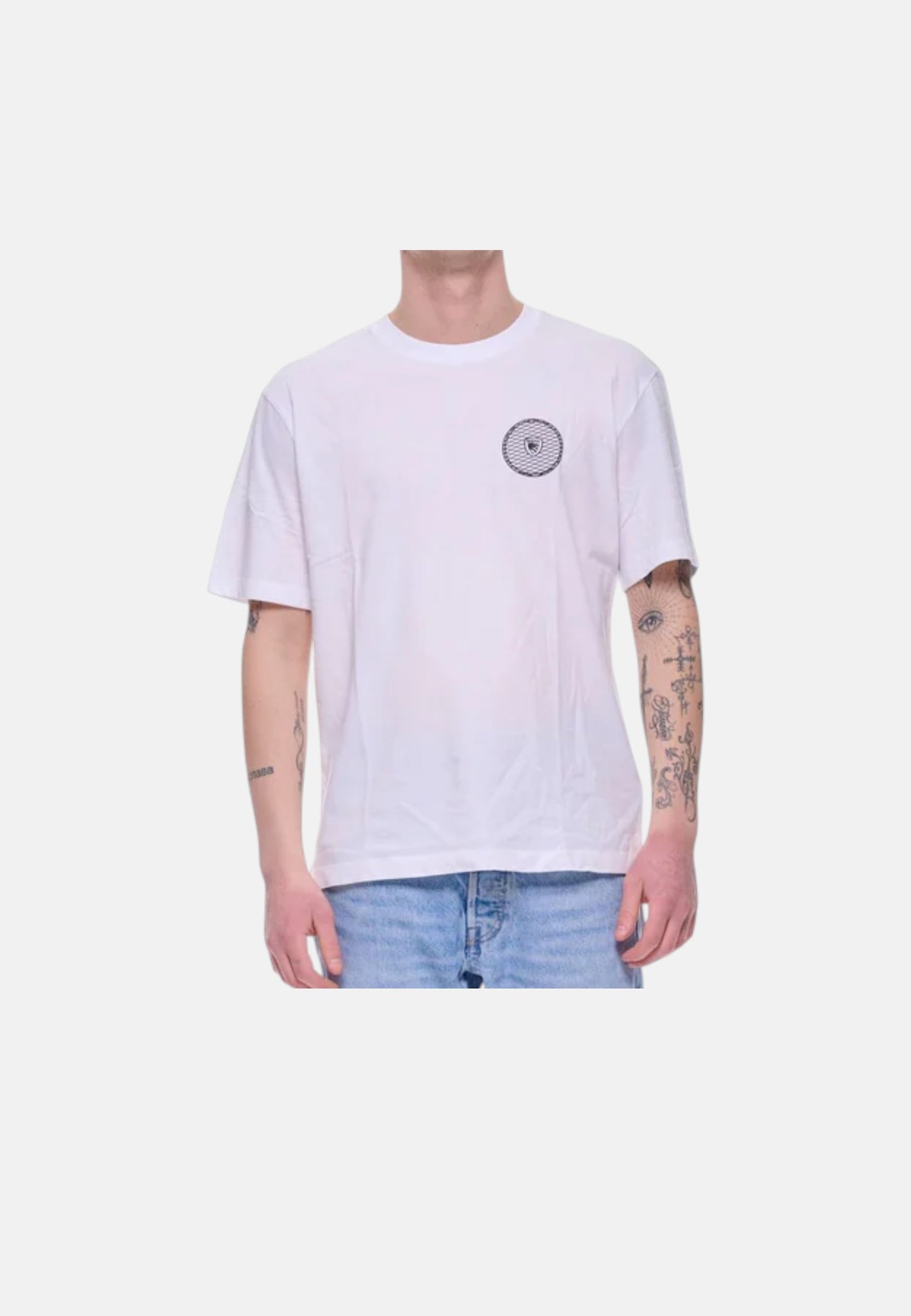 Blauer T-shirt uomo 26SBLUH02237 mod. Wallance Bianco Neve