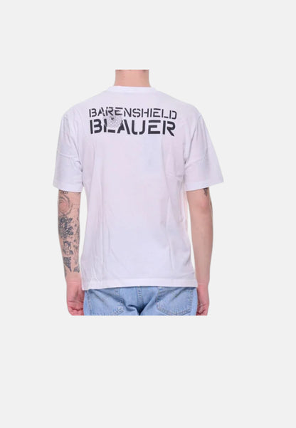 Blauer T-shirt uomo 26SBLUH02237 mod. Wallance Bianco Neve