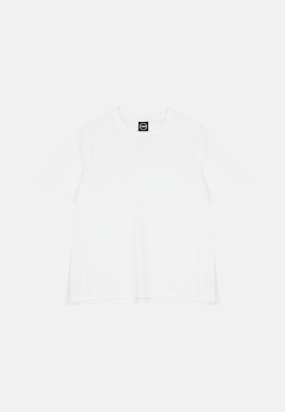 Colmar Originals Women's White T-shirt with Side Slits in Cotton Regular Fit 8672 6SH