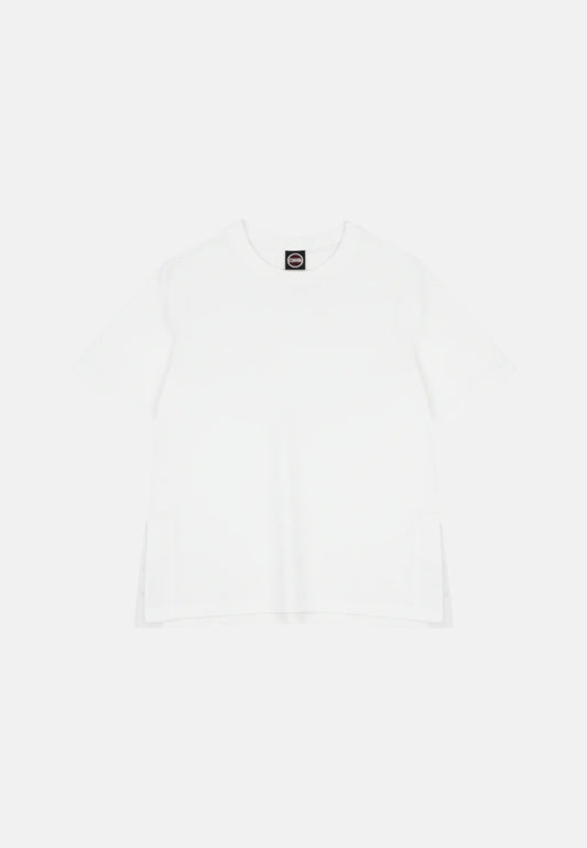 Colmar Originals T-shirt Donna Bianca con Spacchetti Laterali in Cotone Regular Fit 8672 6SH