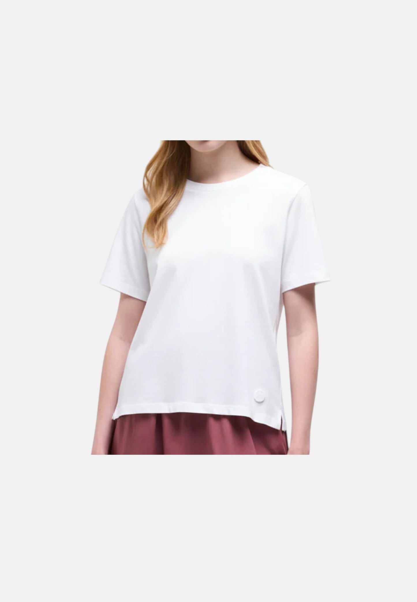 Colmar Originals Women's White T-shirt with Side Slits in Cotton Regular Fit 8672 6SH