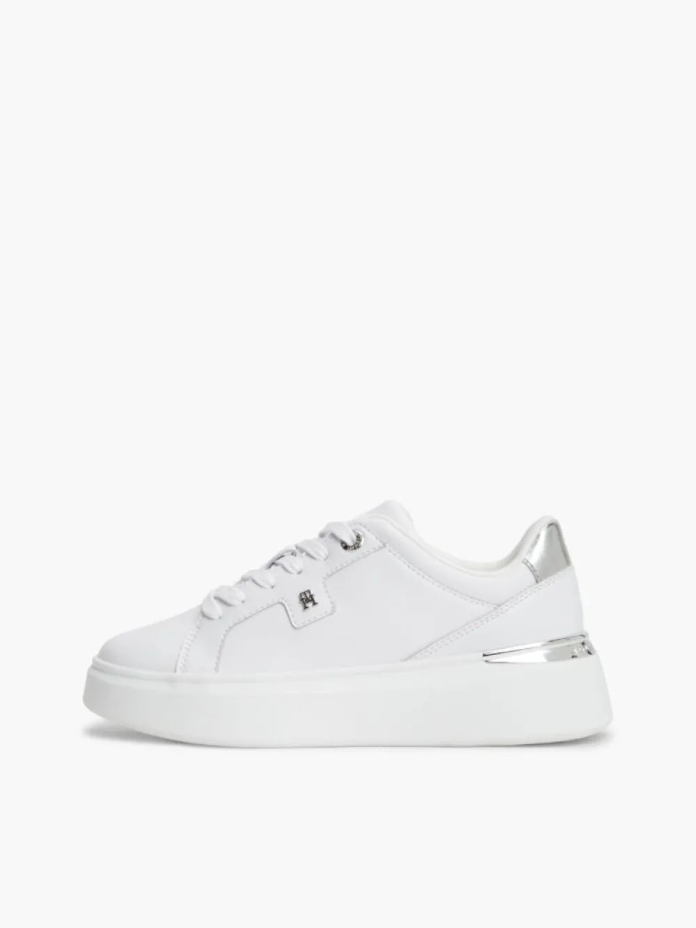 Tommy Hilfiger scarpe donna in pelle Th platform chic sneaker FW0FW096260IO - immagine 7